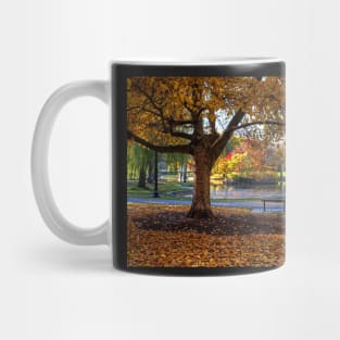 Boston Public Garden Yellow Autumn Tree Boston MA Mug